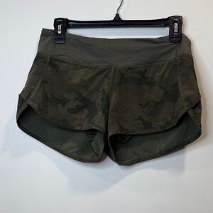 lululemon athletica Green Camouflage Women's Athletic Shorts